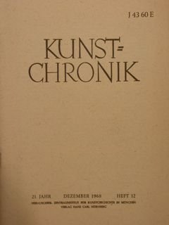 KUNSTCHRONIK. Dezember 1968 - Heft 12.