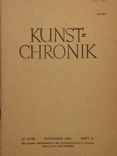 KUNSTCHRONIK. November 1966 - Heft 11.