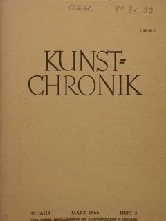 KUNSTCHRONIK. Marz 1966 - Heft 3.