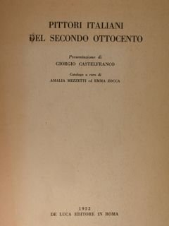 Pittori italiani del secondo ottocento.