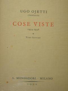Cose viste. 1934-1938. Tomo settimo.