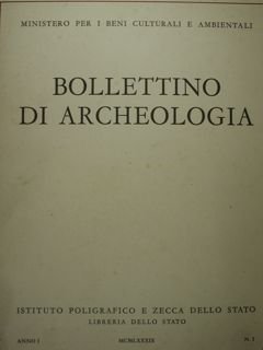 Bollettino di archeologia. Anno I/1989 n. 1.