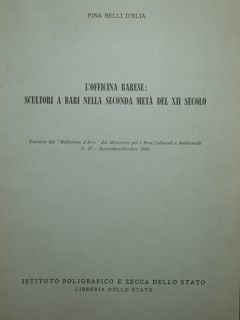 L'officina barese: scultori a Bari nella seconda metà del XII …