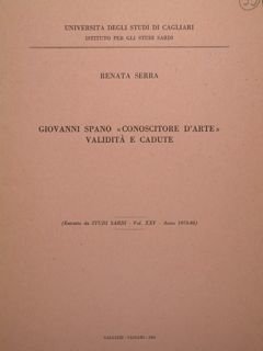 Giovanni Spano 'conoscitore d'arte' validità e cadute. Esrtratto da ' …