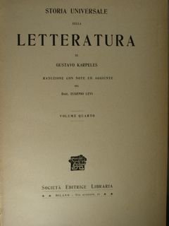 Storia universale della Letteratura.