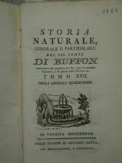 Storia Naturale generale e particolare del Sig. Conte DI BUFFON …