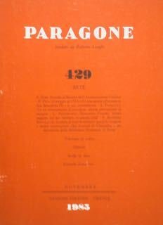 Paragone Arte. Anno XXXIV - n° 29 - novembre 1985.