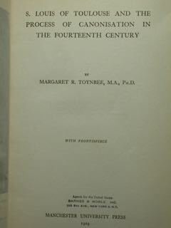 S. Louis of Toulouse and the process of canonisartion in …