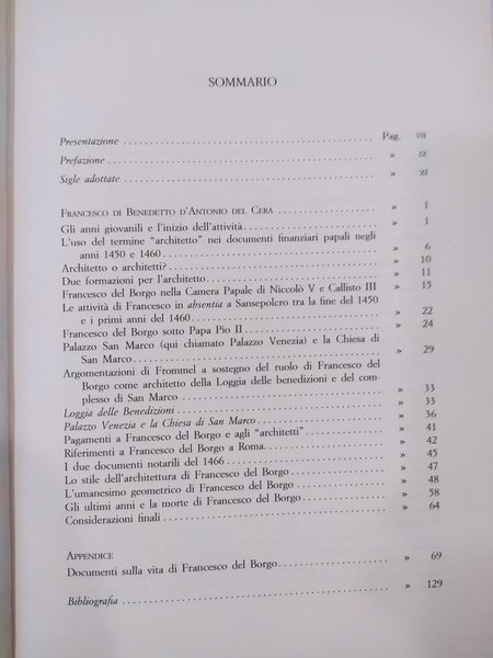 Francesco del Borgo. La vita e le opere.