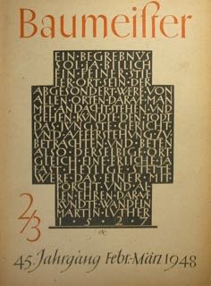 BAUMEISTER, 45. JAHRGANG - HEFT 2/3 - FEBRUAR/MÄRZ 1948 | Immagine principale