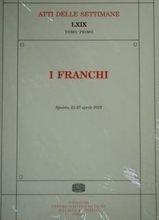 I Franchi. Atti delle settimane di Studio LXIX. Spoleto, 21-27 … | Immagine principale