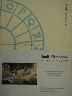 Studi Piemontesi vol. XXXII - fasc. 1 - giugno 2003. | Immagine principale