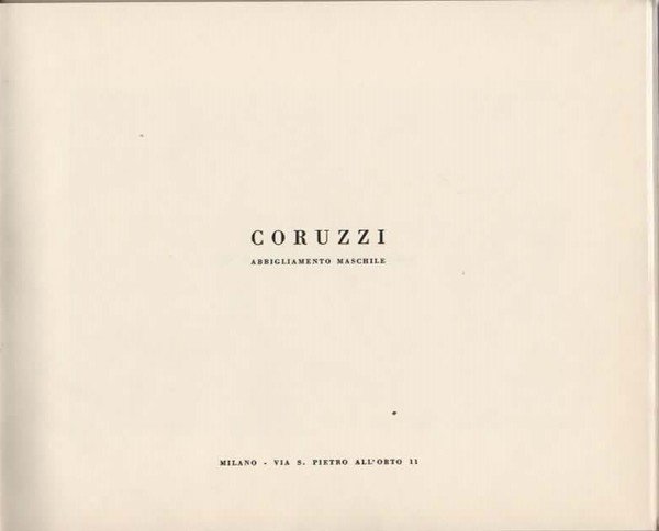 Coruzzi. Abbigliamento maschile.