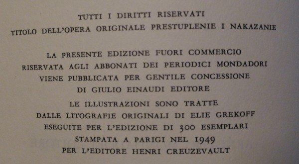 Delitto e castigo.