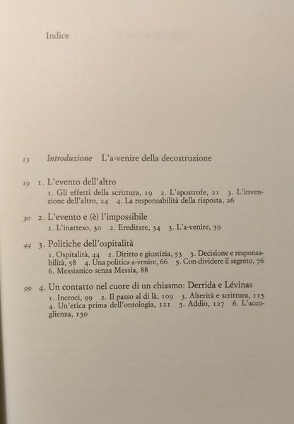 L'evento dell'altro. Etica e politica in Jacques Derrida.