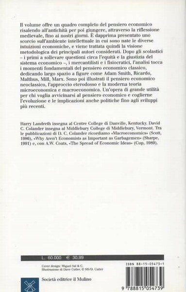 Storia del pensiero economico.