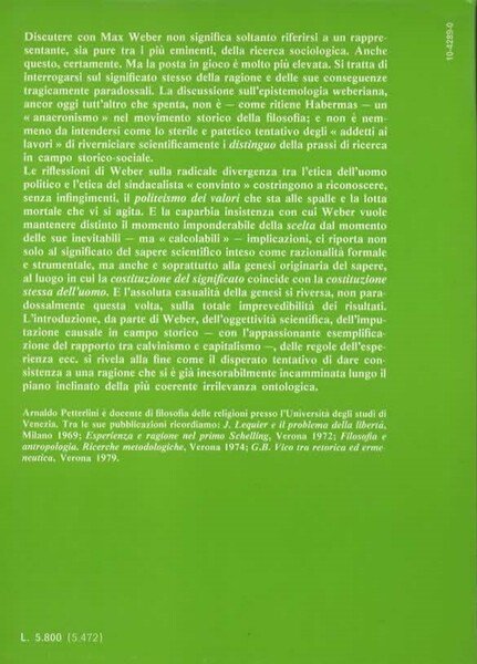 La notte della ragione. Razionalità formale e valore in Max …