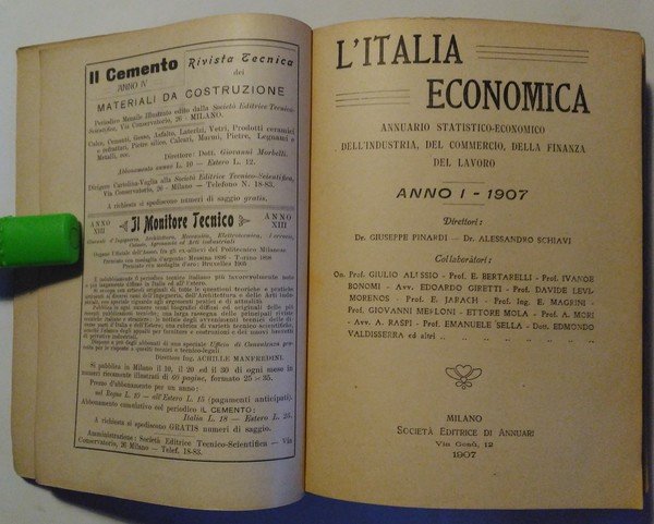 L'Italia economica. Annuario statistico-economico dell'industria, del commercio, della finanza, del …