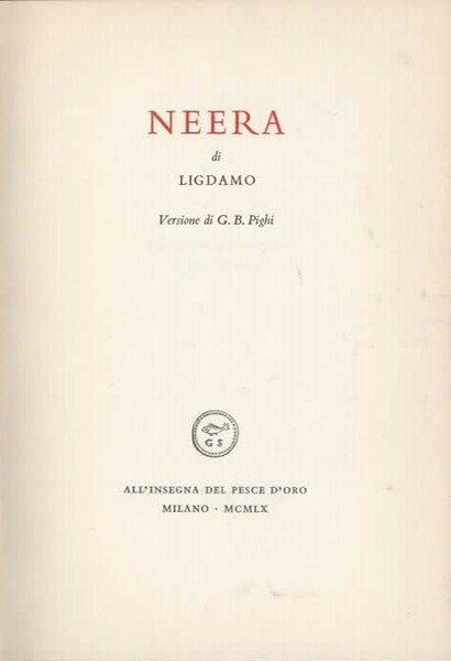 Neera. A cura di G. B. Pighi.