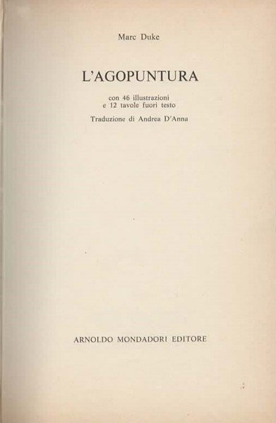 L'agopuntura.