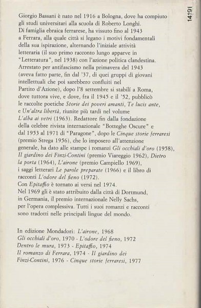 Il romanzo di Ferrara. II. Gli occhiali d'oro.