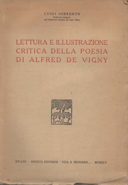 Lettura e illustrazione critica della poesia di Alfred de Vigny.
