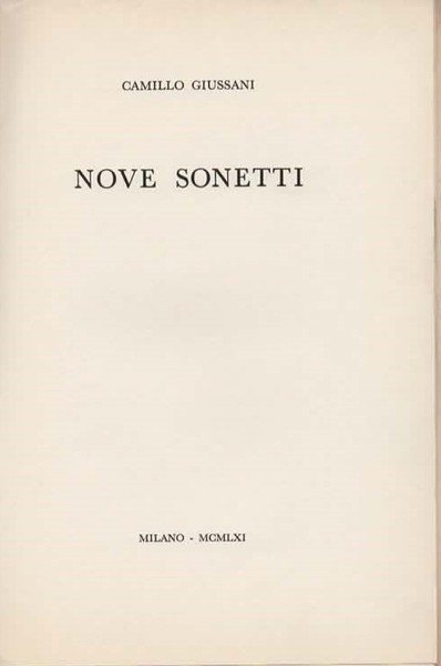 Nove sonetti.