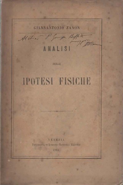 Le ipotesi fisiche analizzate da Giannantonio Zanon.