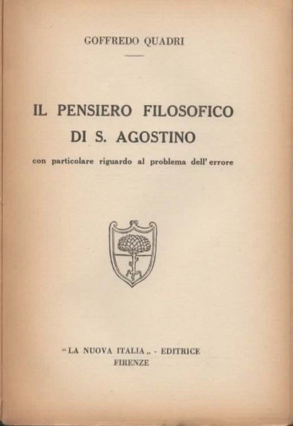 Il pensiero filosofico di S. Agostino con particolare riguardo al …