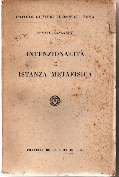 Intenzionalità e istanza metafisica