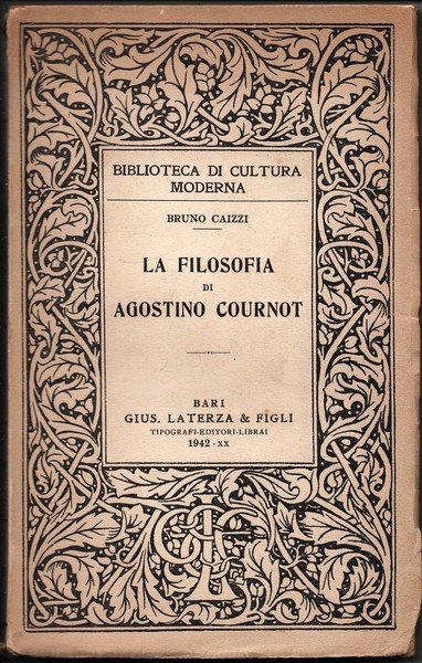 La filosofia di Agostino Cournot.