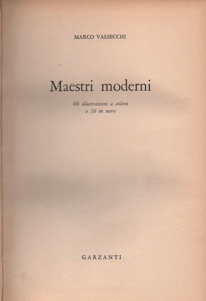MAESTRI MODERNI