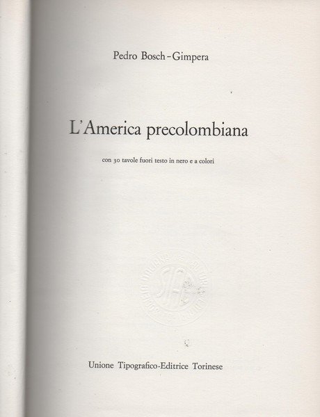 L'AMERICA PRECOLOMBIANA.