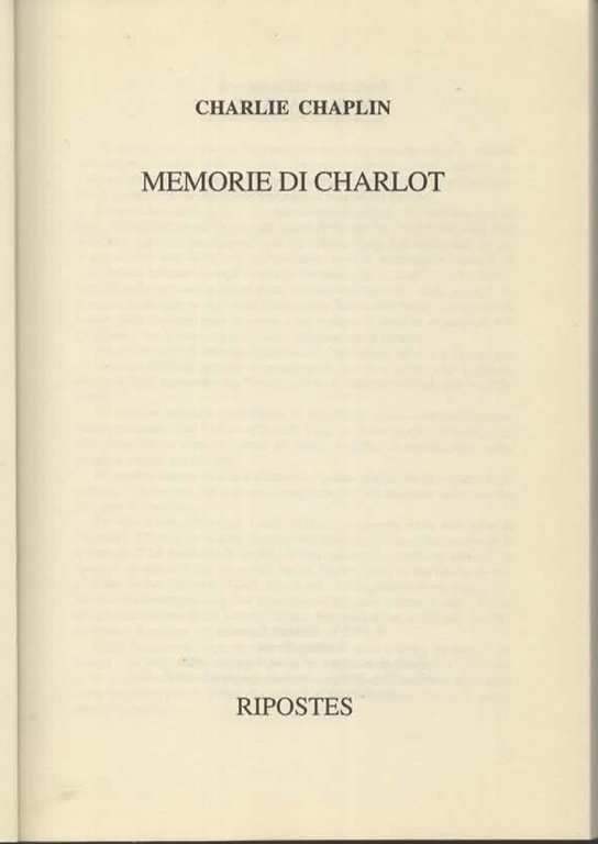 Memorie di Charlot. | Immagine Gallery 3