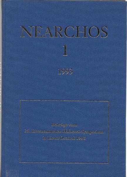 Nearchos 1 (1993): Beitrage vom 25. Internationales Hafnerei-Symposium in Lienz/Osttirol …
