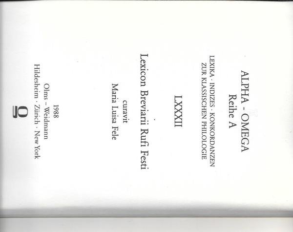 Lexicon brevarii Rufi Festi.