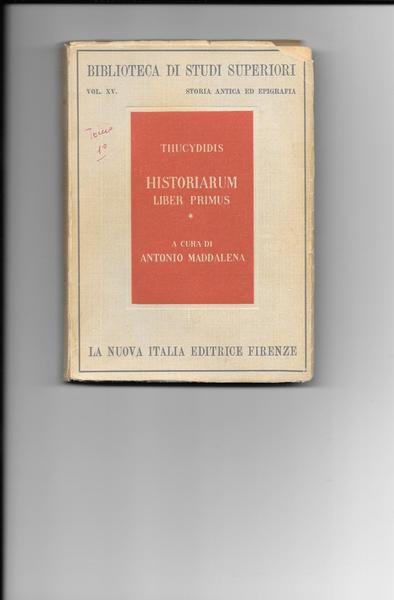 Historiarum. Liber primus. 3 voll.