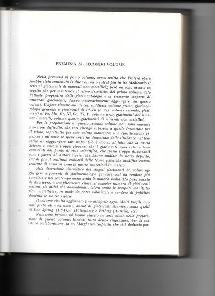 Giacimenti minerari. vol. II: giacimenti di Fe, Mn, Cr, Co, …