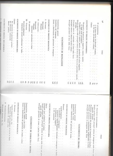 Giacimenti minerari. vol. II: giacimenti di Fe, Mn, Cr, Co, …