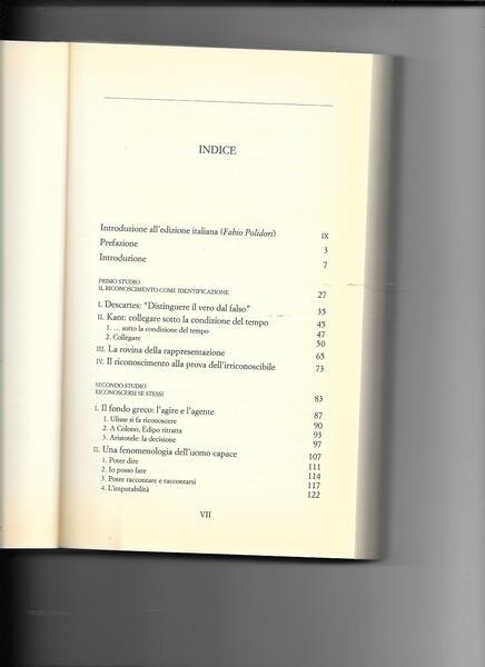 Percorsi del riconoscimento. Tre studi.