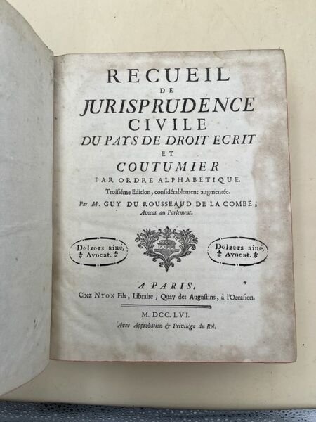 Recueil de jurisprudence civile du pays de droit écrit et …