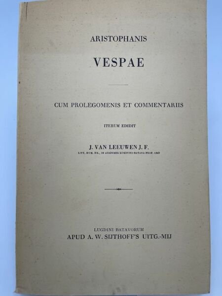Vespae. Cum prolegomenis et commentariis