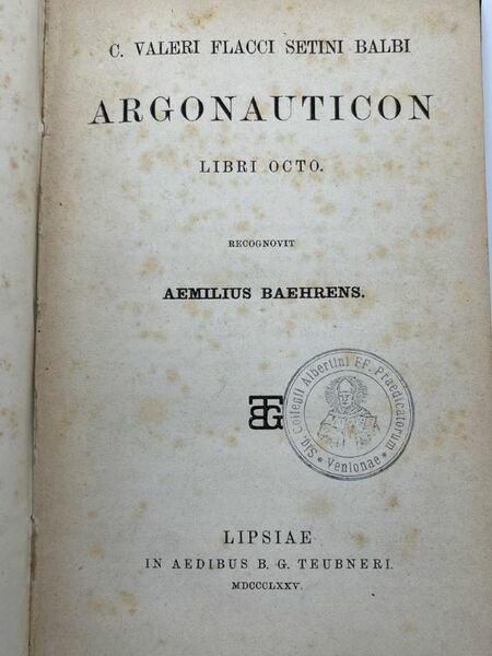 Argonauticon. Libri octo
