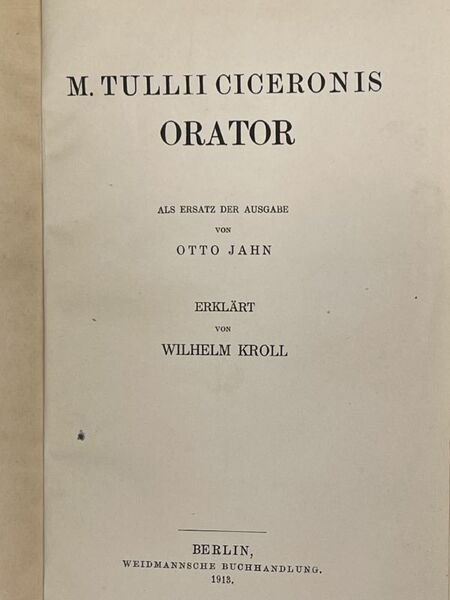 M. Tullii ciceronis orator