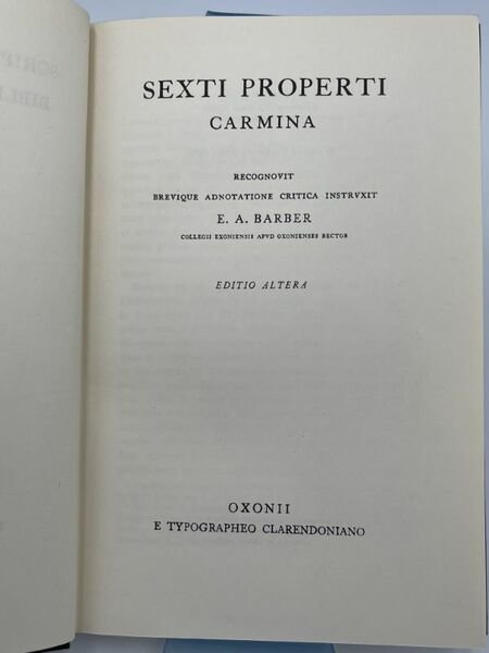 Sexti Properti Carmina