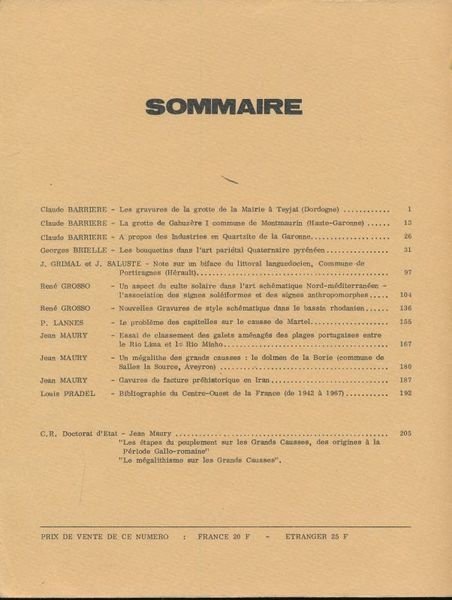 Travaux de l'Institut d'art préhistorique. Tome X - 1968 | Immagine Gallery 2