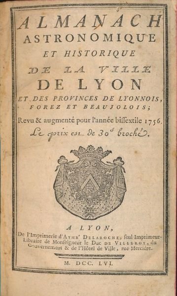 Almanach astronomique et historique de la ville de Lyon et …