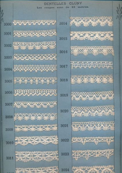 Catalogues de Fabricant de Dentelles et Broderies