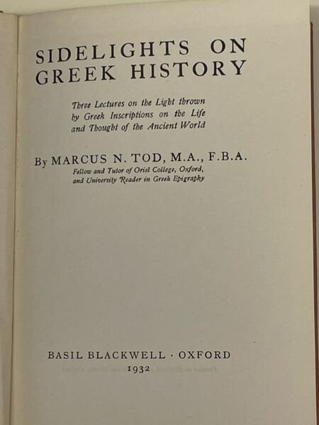 Sidelights on greek history. Three lectures on the light thrown …