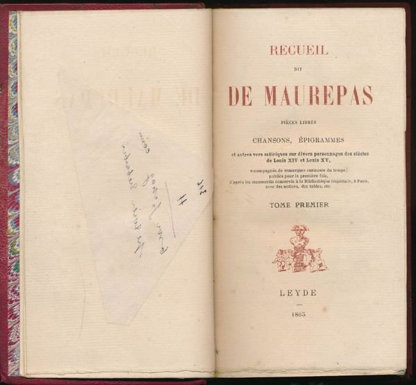 Recueil dit de Maurepas